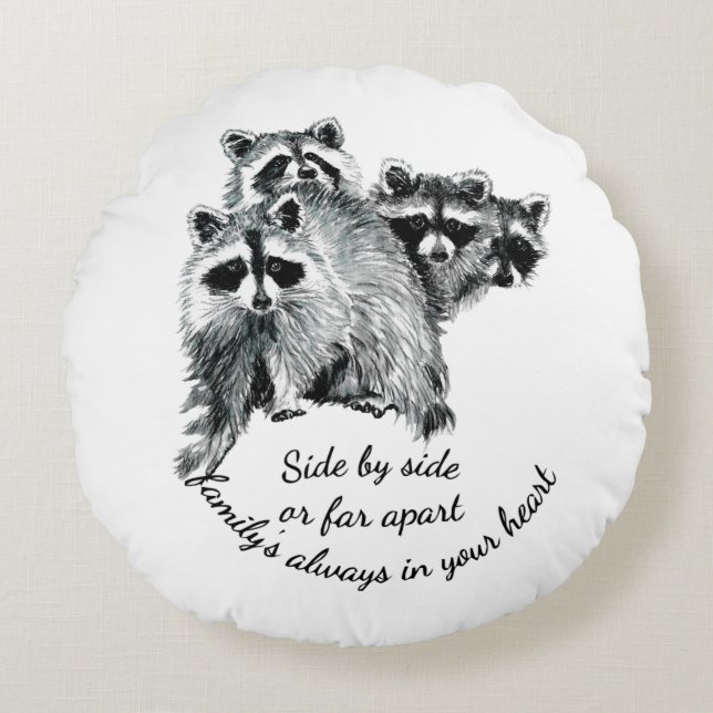 Inspirationsfamilie immer im Mittelpunkt Rundes Kissen (Vorderseite)