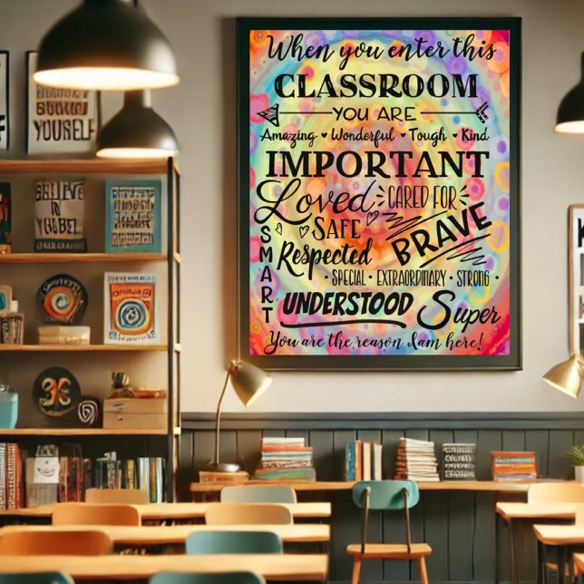 Inspirationsfarbiger Klassenlehrer Poster (Von Creator hochgeladen)