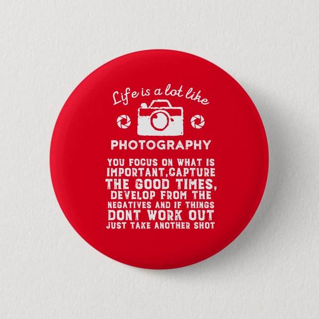 Inspirationsfotografen Leben wie Fotografie Button (Vorderseite)