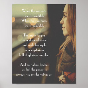 Inspirationsfreies Sonnenuntergangsgedicht FOTO Poster