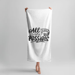 Inspirationsgebote Alle Dinge sind möglich Badhandtuch Set