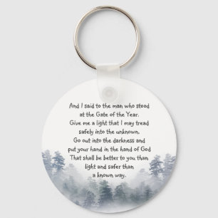 Inspirationsgedicht Hand in Gott Schlüsselanhänger