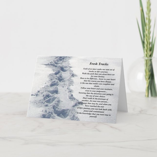 Inspirationsgeschenke Fresh Tracks Karte (Vorderseite)