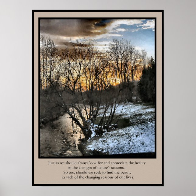 Inspirationsgeschenke Jahreszeiten für unser Leben Poster (Vorne)