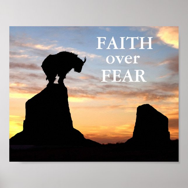 Inspirationsglauben über ein Fechtposter Poster (Vorne)