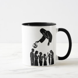 Inspirationsgott Erreichbarkeit zur Erde Schwarz & Tasse