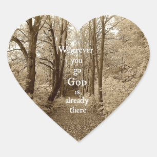 Inspirationsgott ist bereits Christliches Zitat Herz-Aufkleber