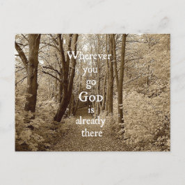 Inspirationsgott ist bereits Christliches Zitat Postkarte