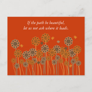 Inspirationsinterne Blume und Schmetterlinge Postkarte