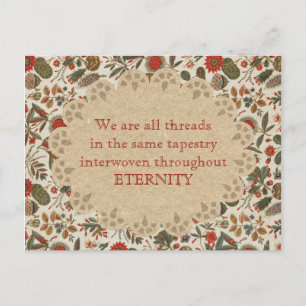 Inspirationsinterne Vintage botanische Tapisserie Postkarte