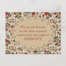 Inspirationsinterne Vintage botanische Tapisserie Postkarte