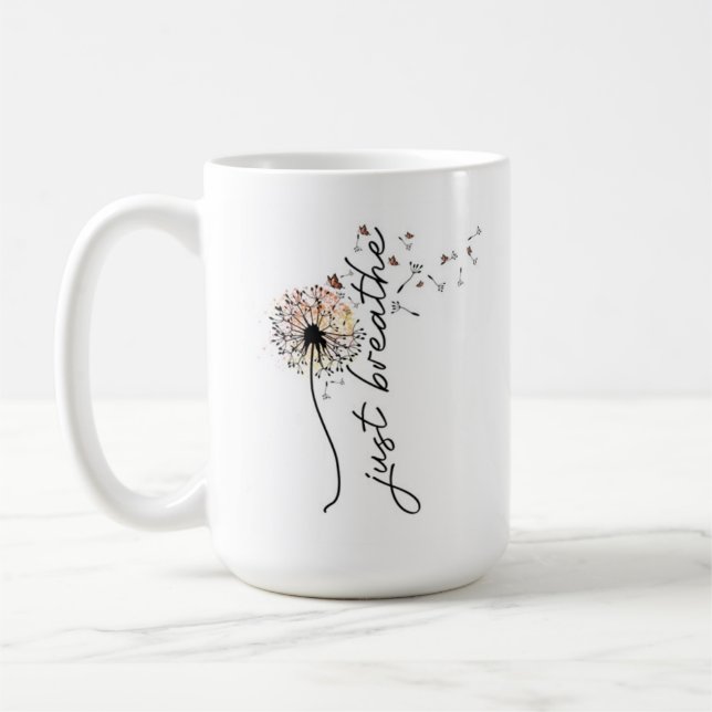 Inspirationskaffee-Tasse - Atmen Kaffeetasse (Links)