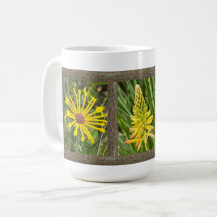 Inspirationskaffee-Tasse mit gelben Blumen Kaffeetasse
