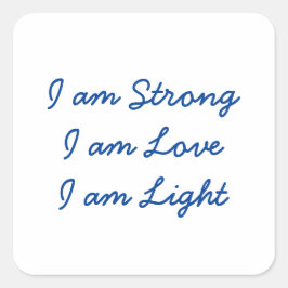 Inspirationskleber Quadratischer Aufkleber