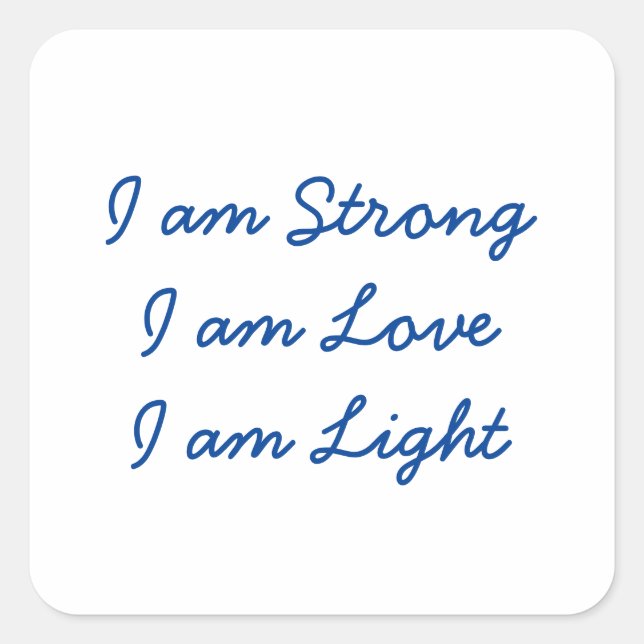 Inspirationskleber Quadratischer Aufkleber (Vorderseite)