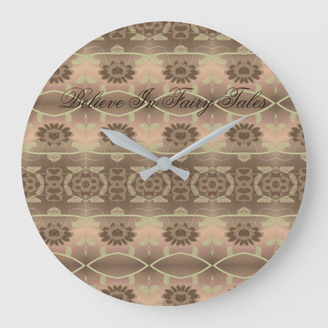 Inspirationsklemme glauben an Märchen Große Wanduhr (Vorderseite)