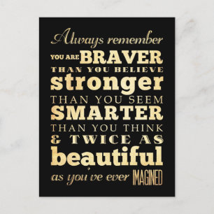 Inspirationskunst - Dr. Zitat Postkarte