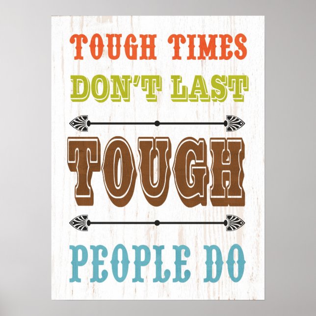 Inspirationskunst - Harte nicht lange Poster (Vorne)