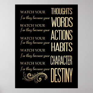 Inspirationskunst - Sehen Sie sich selbst. Poster