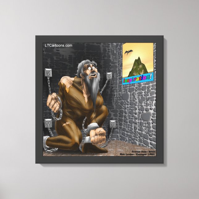 Inspirationslustige Cartoon Motivation Canvas Prin Leinwanddruck (Vorderseite)