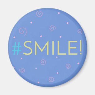Inspirationsmagnet - blau Hashtag Mag #smile! Magnet