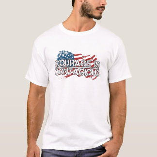 Inspirationsmotivation - Mut ist ansteckend USA T-Shirt