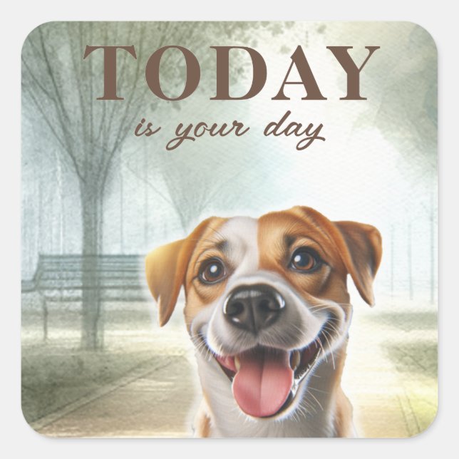 Inspirationsmotivation Quadratischer Aufkleber (Vorderseite)