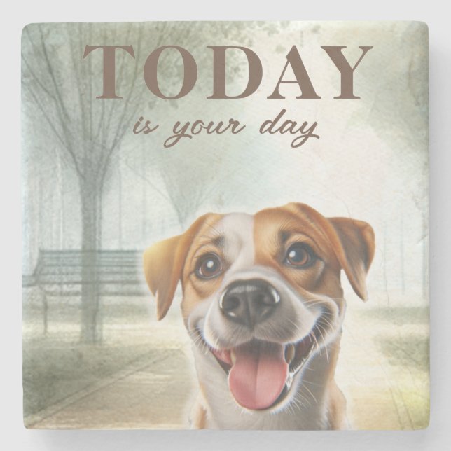 Inspirationsmotivation Steinuntersetzer (Vorderseite)