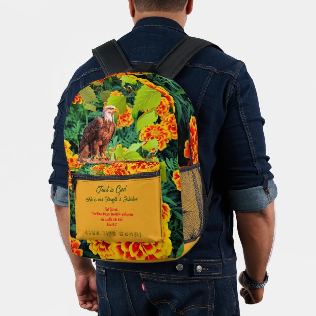 Inspirationsmotivationen für den Glauben gedruckte Bedruckter Rucksack (Insitu (Modell))