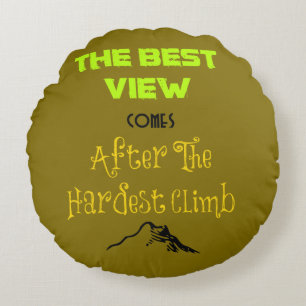 Inspirationsmotivierende Quotentypografie Rundes Kissen