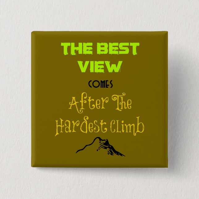 Inspirationsmotivierende Wander-Quote-Typografie Button (Vorderseite)