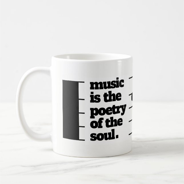 Inspirationsmusik ist die Poesie des Souls Kaffeetasse (Links)
