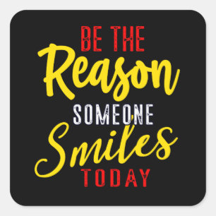 Inspirationsorientiertes positives Zitat beruhigt Quadratischer Aufkleber