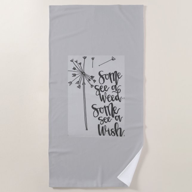 Inspirationsphrase mit einem Kronleuchter/Wunsch Strandtuch (Vorderseite)