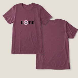 Inspirationspinrote Liebe Friedenshöre Tri-Blend Shirt