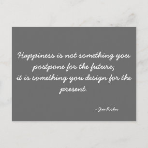 Inspirationspokarte zitiert Jim Rohn Postkarte