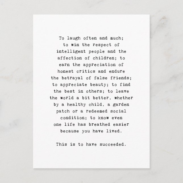 Inspirationspokarten, inspirierend Zitat Postkarte (Vorderseite)