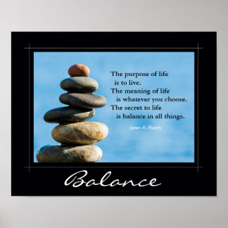 Inspirationspopster, "Balance in allem" Poster
