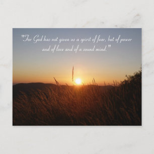 Inspirationspostkarte   2 Timothy 1;7 Postkarte