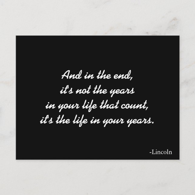 Inspirationspostkarte Postkarte (Vorderseite)