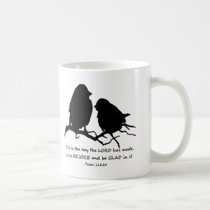Inspirationspsalm 118:24 Vögel Tasse