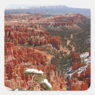 Inspirationspunkt am Bryce Canyon I Quadratischer Aufkleber