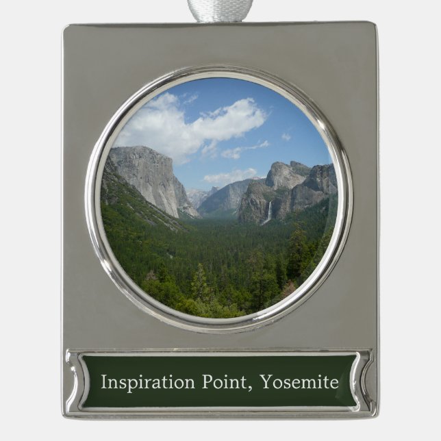 Inspirationspunkt im Yosemite-Nationalpark Banner-Ornament Silber (Vorderseite)