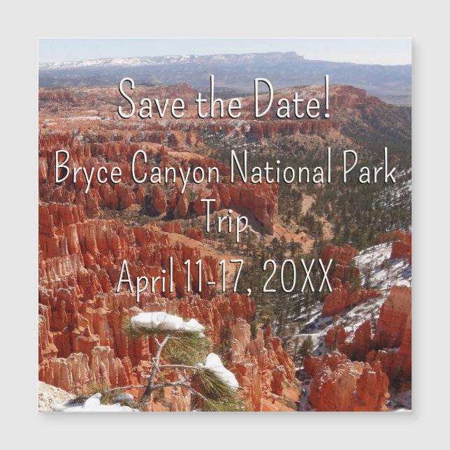 Inspirationspunkt Save the Date am Bryce Canyon Magnetkarte (Vorderseite)