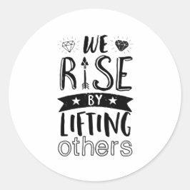 Inspirationsquelle, die wir durch das Anheben ande Runder Aufkleber