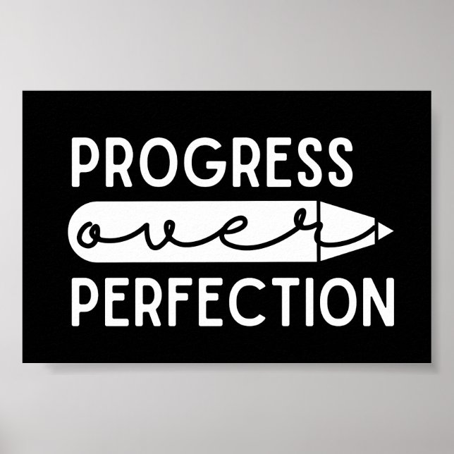 Inspirationsquellen - Fortschritt über Perfektion Poster (Vorne)
