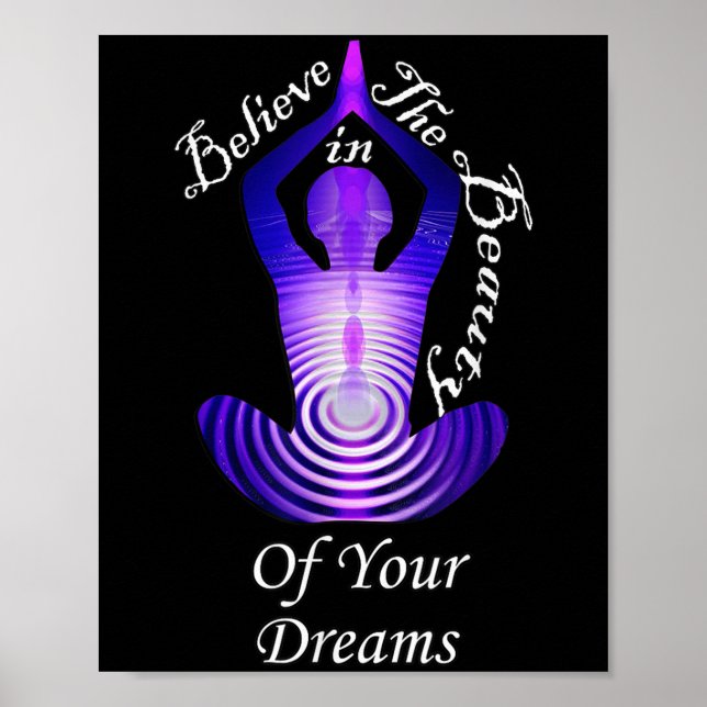Inspirationsquellen glauben an Ihre Träume, Graph Poster (Vorne)