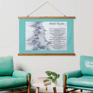 Inspirationsquellen Neue Spuren Wandteppich Mit Holzrahmen