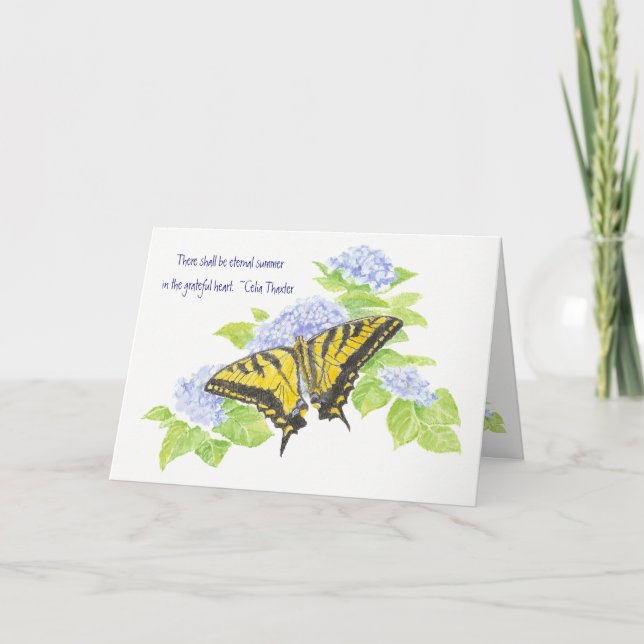 Inspirationsreiche Herz Ewige Sommerkunst Dankeskarte (Vorderseite)