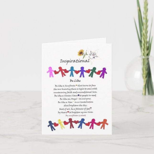 Inspirationsreiche Poesie Grußkarte Karte (Vorderseite)